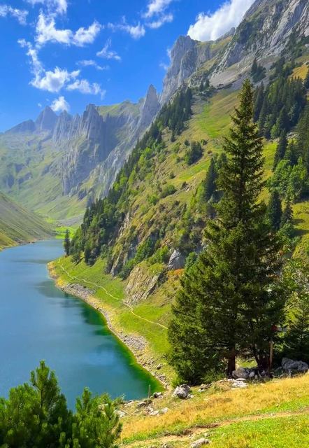 Fälensee, Switzerland One of the most breathtaking alpine lakes in the Swiss mountains,